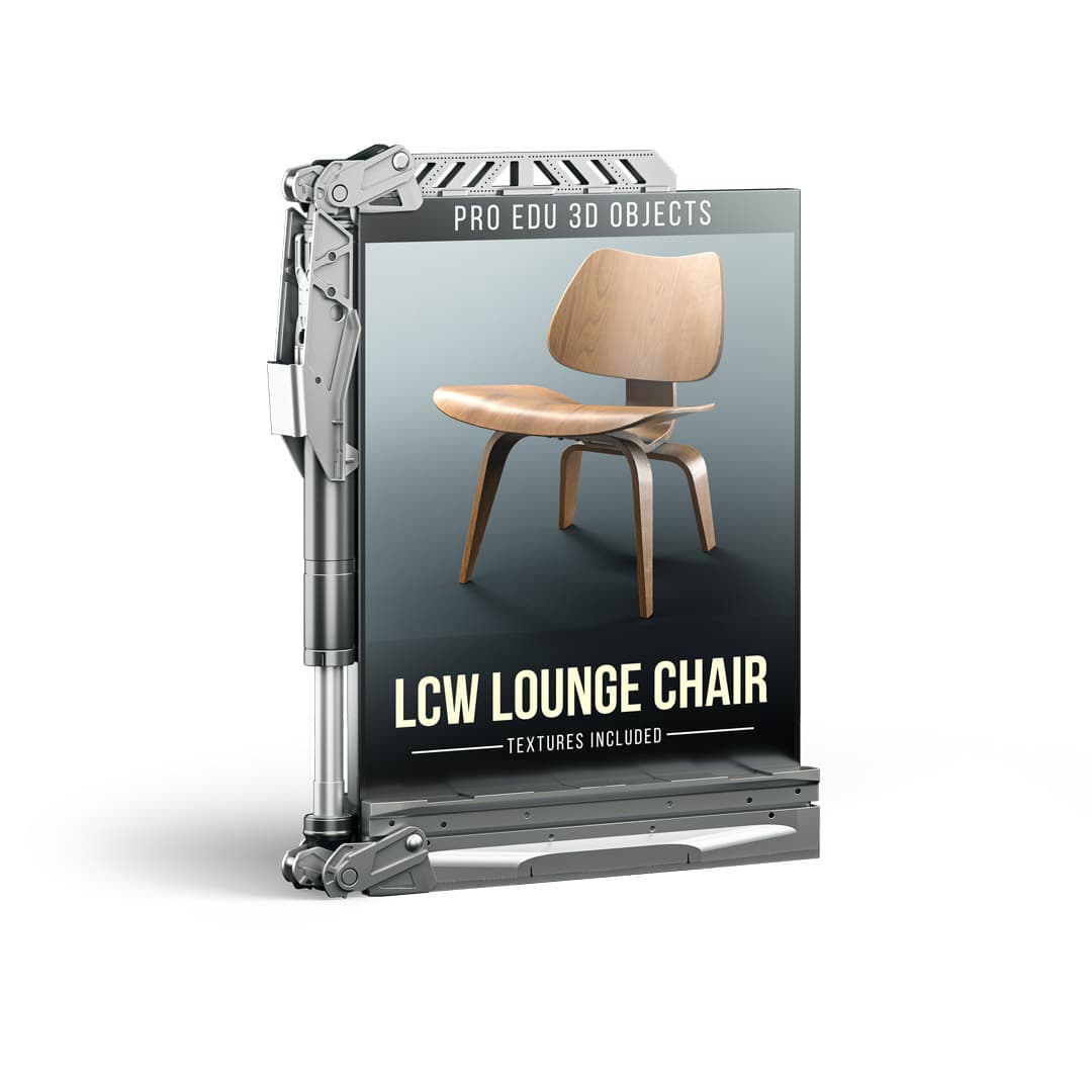 Eames Lounge Chair 3D Model Photoshop | C4D FBX OBJ CGI Asset  PRO EDU PRO EDU PRO EDU