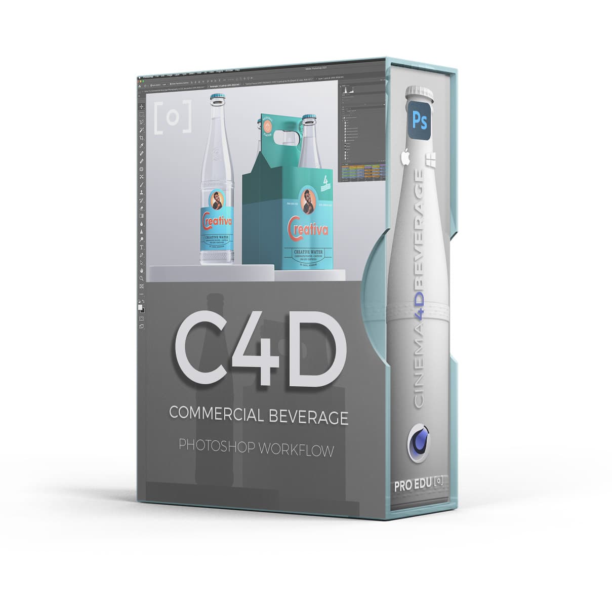 Commercial CGI Beverage Workflow In C4D & Photoshop - PRO EDU PRO EDU PRO EDU